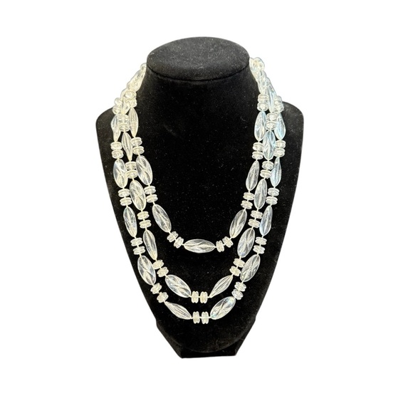 Avon “Rainbow Reflections” clear beads Multi-Strand Necklace NIB 1986 vintage - Picture 1 of 5